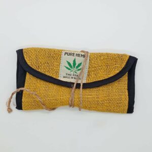 PORTA TABACCO 100% CANAPA GIALLO